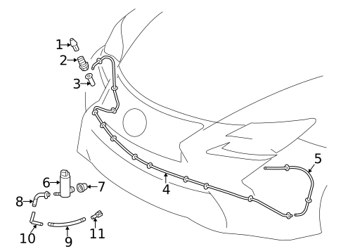 Washer Components for 2017 Lexus RC300 #0