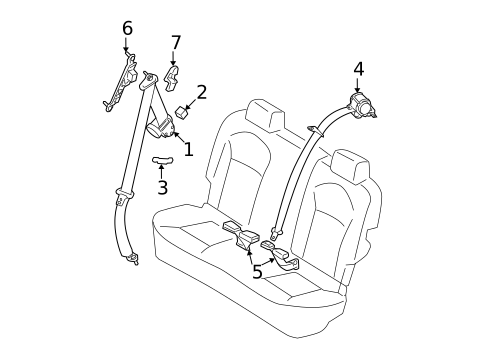 Seat Belt for 2013 Nissan Rogue #0