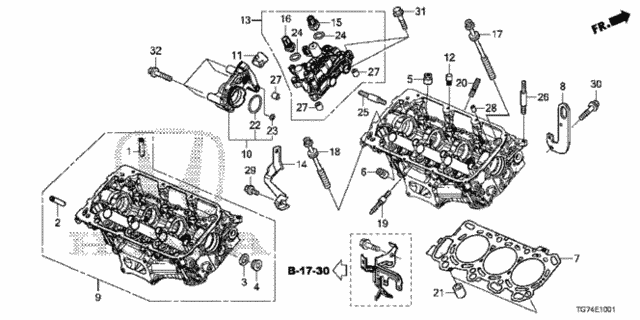 Rear Cylinder Head for 2019 Honda Pilot #0