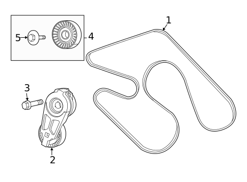 Accessory Drive Belt System Components for 2025 Ram 3500 #0