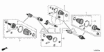 44014TA0A52 - Chassis: JOINT SET, OUTBOARD for Acura Image