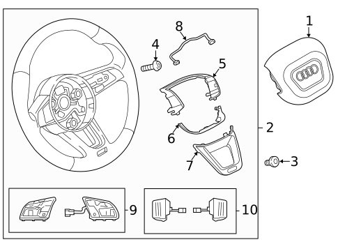 Steering Wheel & Trim for 2024 Audi A5 Sportback #0