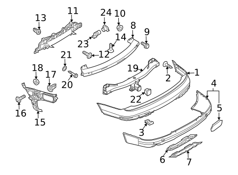 Bumper & Components - Rear for 2007 Audi Q7 #0