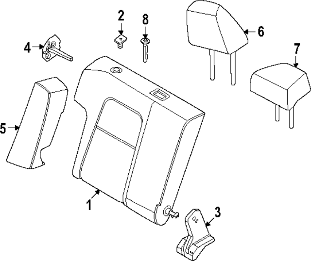 864607LG1A - : Headrest, Center for Nissan: Kicks Image