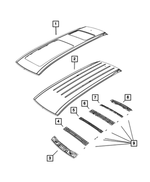 68424177AA - Body Sheet Metal Except Doors: Roof Front Header for Mopar Image image
