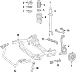 2053211700 - Suspension: Coil Spring for Mercedes-Benz Image