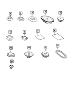 4860222 - Body Sheet Metal Except Doors: Plug for Chrysler: Pacifica, PT Cruiser, Sebring, Town &amp; Country, Voyager | Dodge: Caliber, Caravan, Durango, Grand Caravan, Stratus | Jeep: Cherokee, Compass, Gladiator, Grand Cherokee, Grand Cherokee L, Grand Cherokee WK, Patriot, Wrangler | Ram: C/V Image