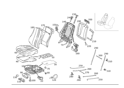 Right Seat for 1999 Mercedes-Benz E430 #0