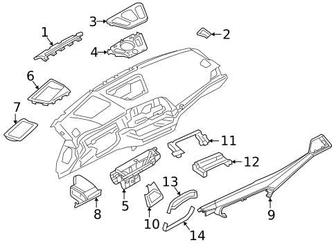 Instrument Panel Components for 2024 BMW 330i xDrive #1