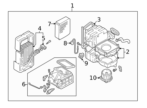 A/C Condenser & Evaporator for 1998 Subaru Forester #1