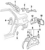 1HM809404D - Body: Inner Panel for Volkswagen Image