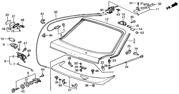 Tailgate for 1986 Acura Integra #0
