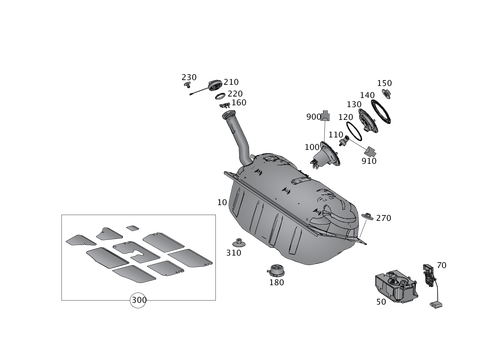 Fuel Tank with Detachable Parts for 2008 Mercedes-Benz SLK55 AMG #0