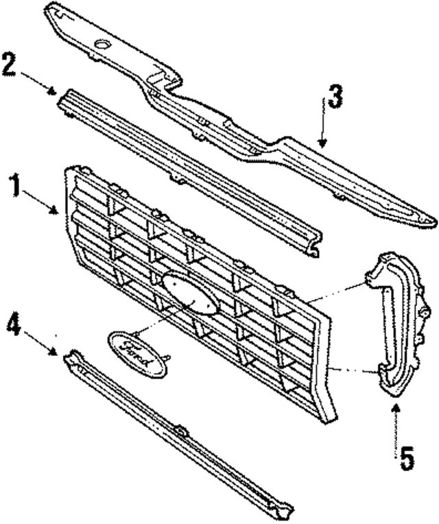 E3TZ8200F - Body: Grille for Ford Image