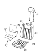 1VK18XDVAA - Interior Trim: Front Headrest for Mopar Image image