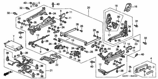 Front Seat Components (L.) for 2004 Acura RL #0
