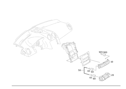 Switch in Instrument Panel and Center Console for 2009 Mercedes-Benz GL320 #0