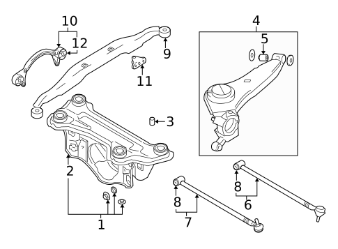 Rear Suspension for 2004 Hyundai Santa Fe #1