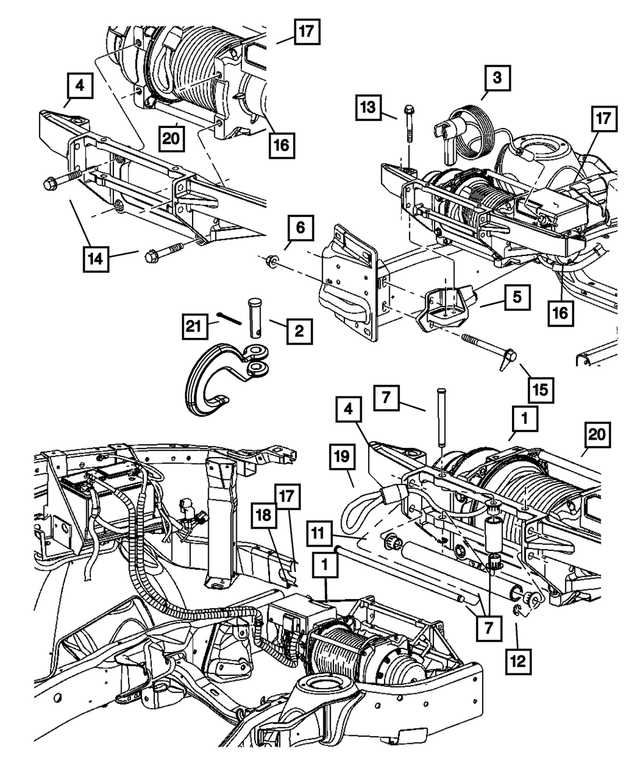5161031AB - Frame, Bumper and Fascia: Winch Motor for Mopar Image image