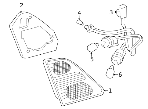Tail Lamps for 2002 Lexus LS430 #1