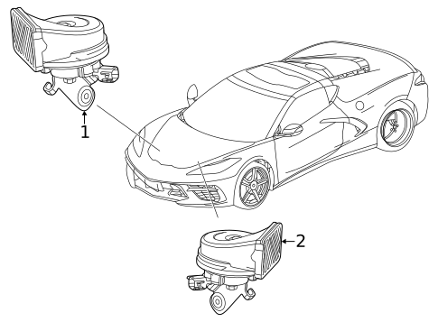 Horns for 2025 Chevrolet Corvette #0