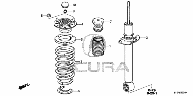Rear Shock Absorber for 2017 Acura RLX #0