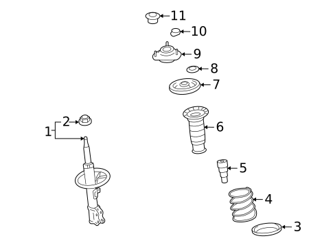 Shocks & Struts for 2009 Pontiac Vibe #0