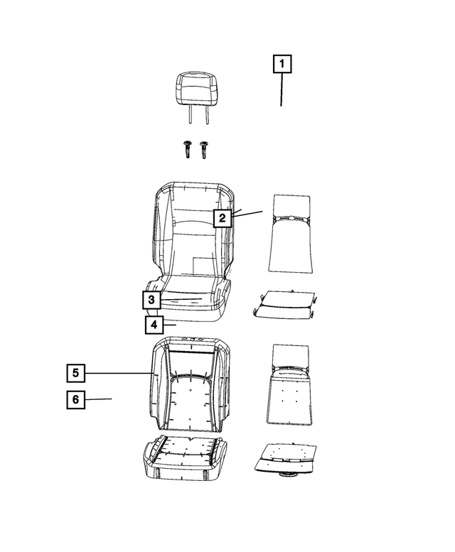 7HD12LA8AA - Interior Trim: Front Headrest for Mopar Image