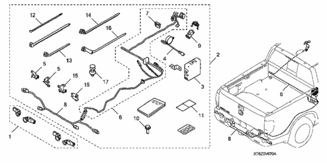 Back-UP Sensor - Sensor Attachment for 2017 Honda Ridgeline #0