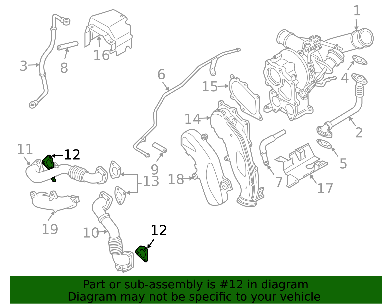 2001-2016 GM Turbocharger Inlet Pipe Gasket 97188685 | Awesome Parts GM