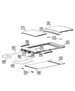 1SX57PS4AC - Body Sheet Metal Except Doors: Sunroof Sunshade for Jeep: Grand Cherokee Image