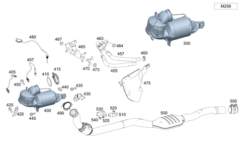 Exhaust System Used on Six-Cylinder Gasoline Vehicles for 2020 Mercedes-Benz CLS53 AMG #0