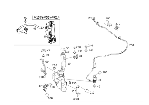 Windshield Washer System, Headlamp Cleaning System for 2015 Mercedes-Benz E63 AMG #0