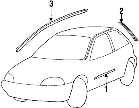 Exterior Trim - Door for 1999 Suzuki Swift #0