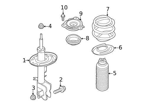 Struts & Components for 2009 Nissan Murano #0