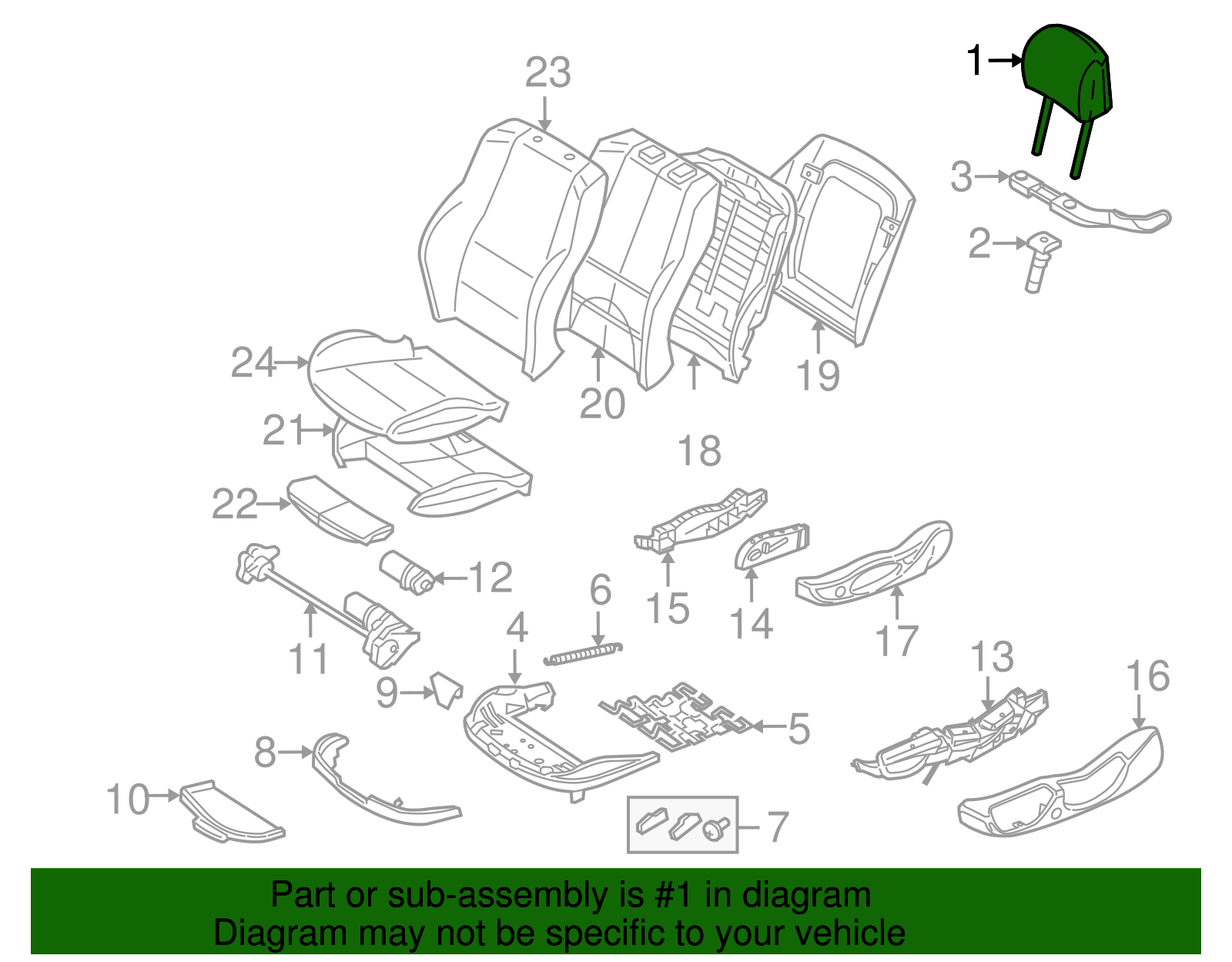 Headrest - BMW (52-10-3-410-105)