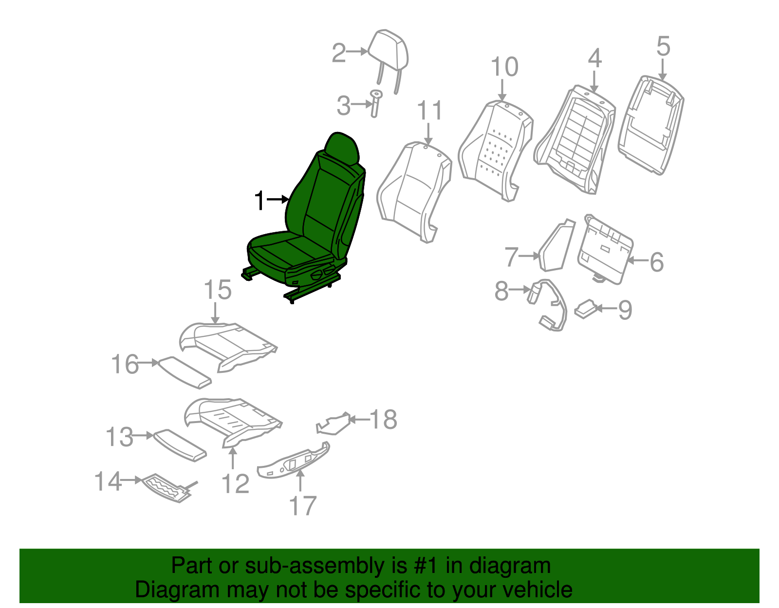 Seat Assembly - BMW (52-10-0-033-862)