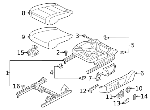Driver Seat Components for 2025 Volkswagen ID. Buzz #3