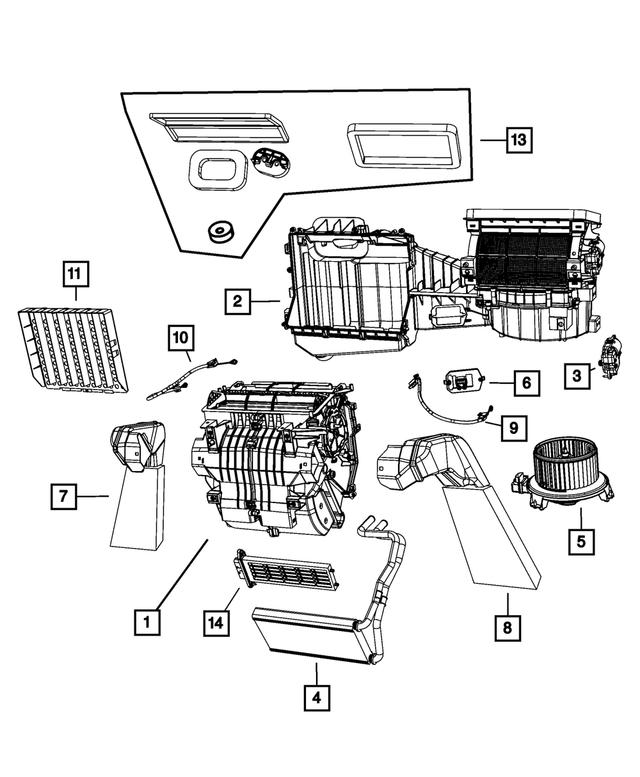 68004193AA - Air Conditioners and Heaters: Heater Core for Mopar Image