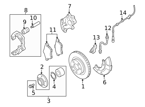 Brake Components for 2006 Audi TT Quattro #1