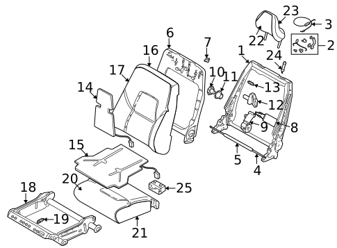 Front Seat Components for 2003 Volvo XC70 #0