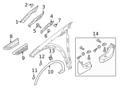 Exterior Trim - Fender for 2017 Land Rover Discovery Sport #0