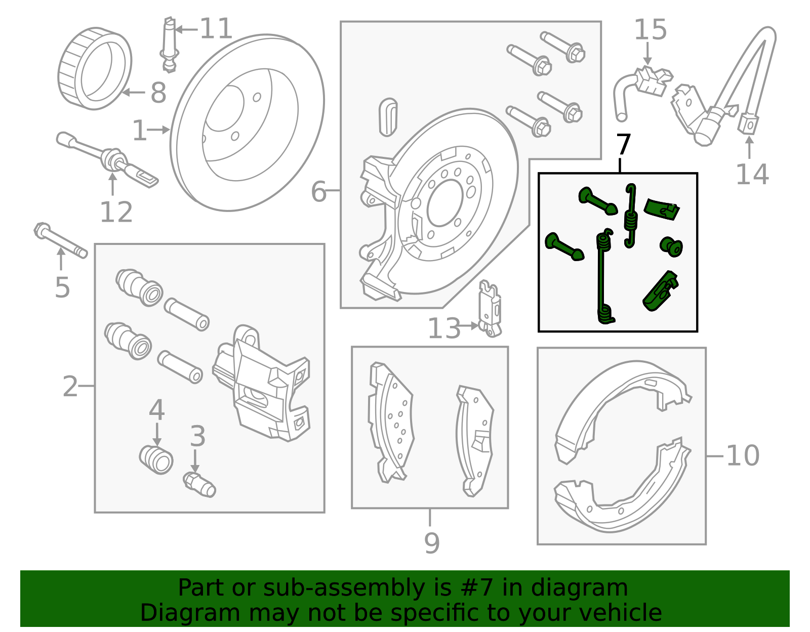 2003-2011 Ford Parking Brake Spring Kit 6W1Z-2A225-AA | Awesome Parts Ford