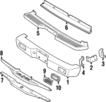 F67Z17A817AAW - Body: Reflector Bezel for Ford Image