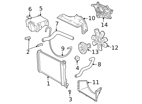 Radiator & Components for 1995 Chevrolet S10 #0
