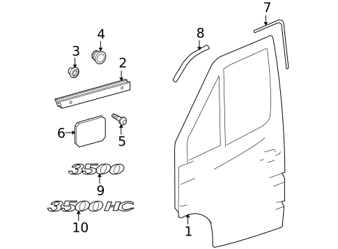 Door & Components for 2006 Dodge Sprinter 2500 #0