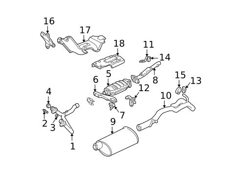 Exhaust Components for 1995 GMC Sonoma #0