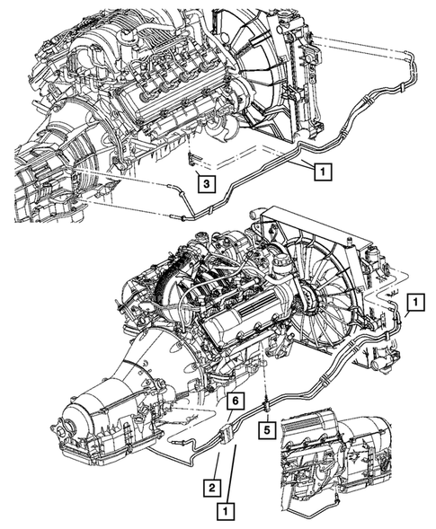 Lines, Transmission Oil Cooler for 2007 Jeep Grand Cherokee #0