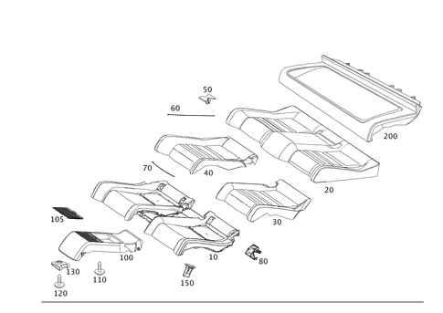 Rear Cushion for 2014 Mercedes-Benz C 250 #0