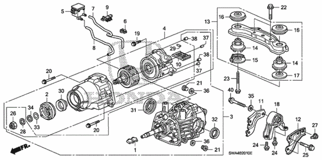 Rear Differential - Mount for 2007 Honda CR-V #0